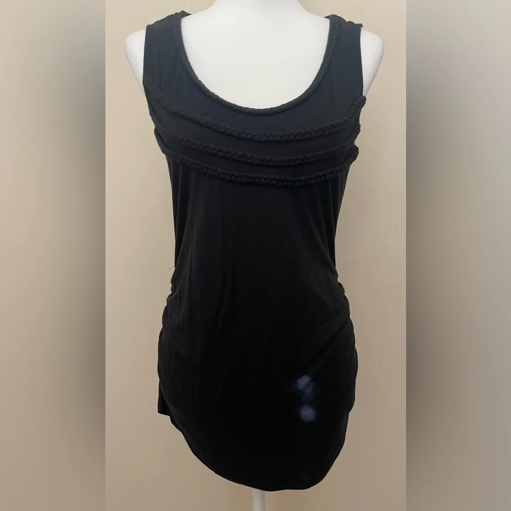 Liz Lange MATERNITY Black Braided Tank Top, Size L - Picture 1 of 6